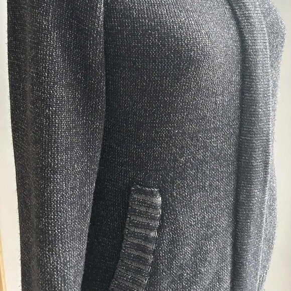 Oakley Women’s Charcoal Cotton-Wool Hooded Zip Knit Cardigan w/ Snap-Tab – US S - Picture 2 of 11